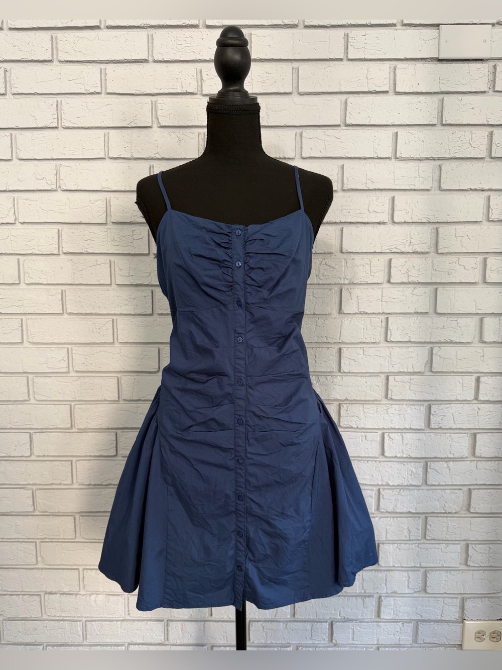 Wild Fable Babydoll Dress Womens Large Blue Sleeveless Boho